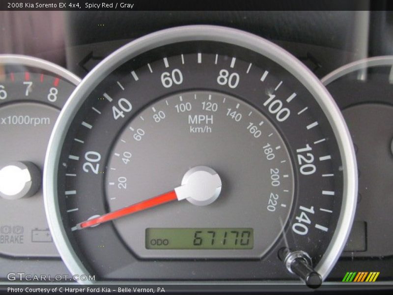 Spicy Red / Gray 2008 Kia Sorento EX 4x4