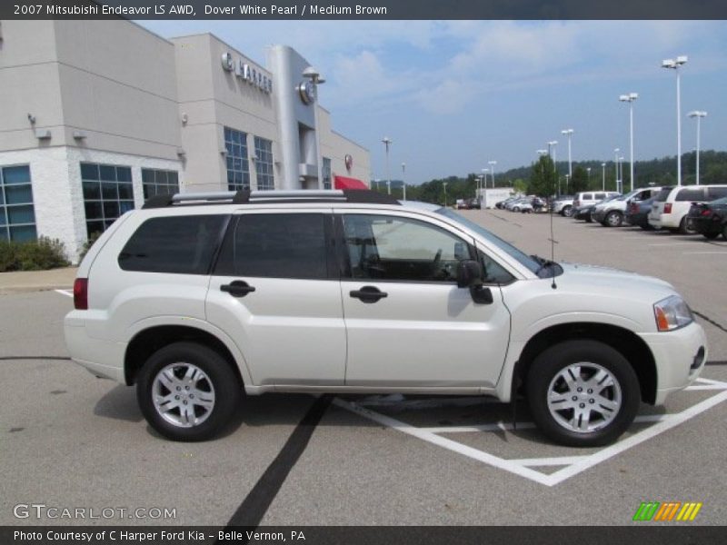 Dover White Pearl / Medium Brown 2007 Mitsubishi Endeavor LS AWD