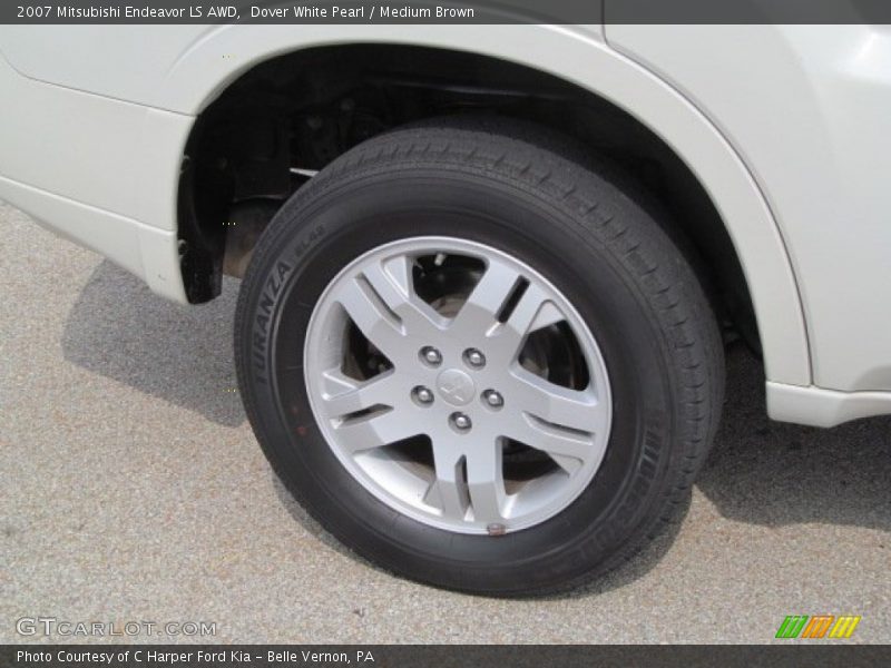 Dover White Pearl / Medium Brown 2007 Mitsubishi Endeavor LS AWD