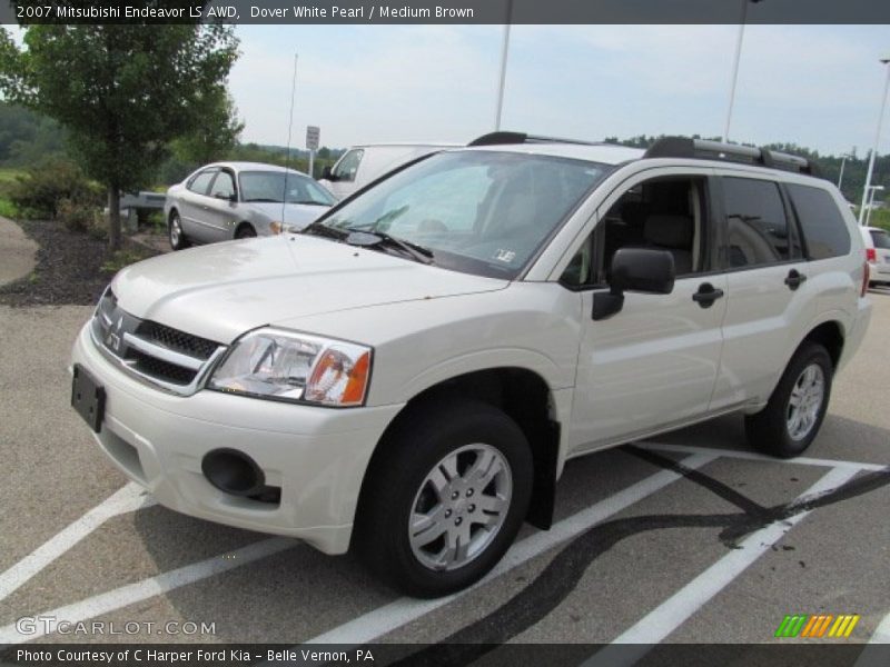 Dover White Pearl / Medium Brown 2007 Mitsubishi Endeavor LS AWD