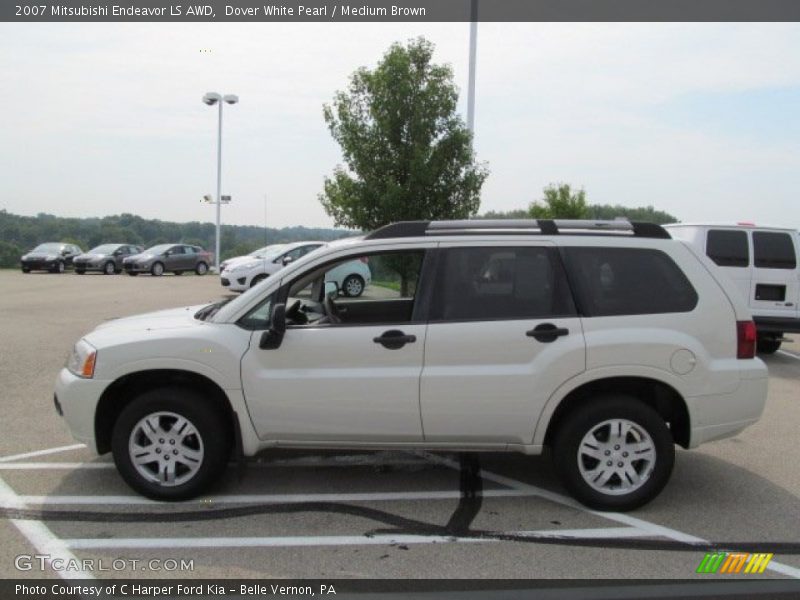 Dover White Pearl / Medium Brown 2007 Mitsubishi Endeavor LS AWD