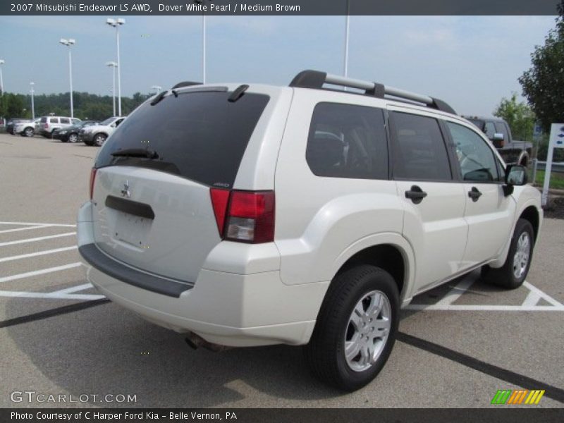 Dover White Pearl / Medium Brown 2007 Mitsubishi Endeavor LS AWD