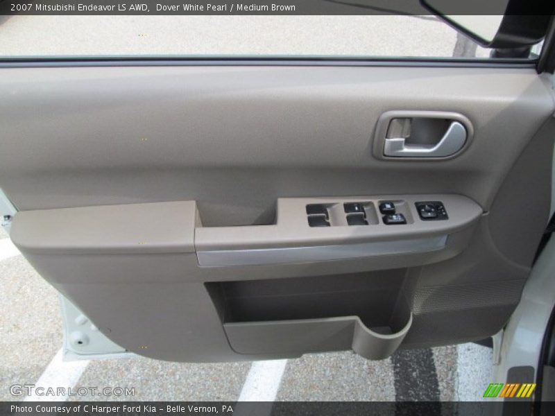 Dover White Pearl / Medium Brown 2007 Mitsubishi Endeavor LS AWD