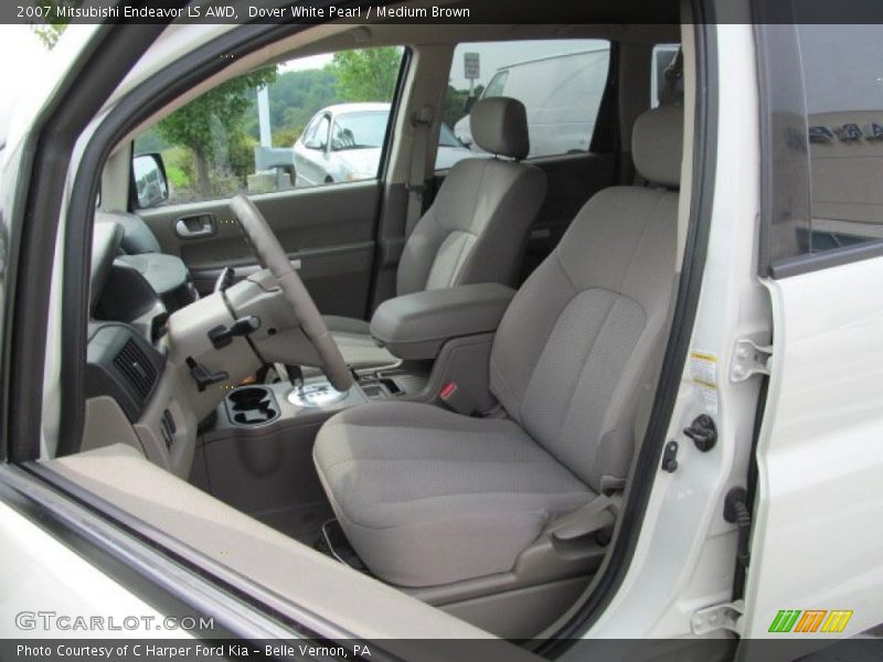Dover White Pearl / Medium Brown 2007 Mitsubishi Endeavor LS AWD