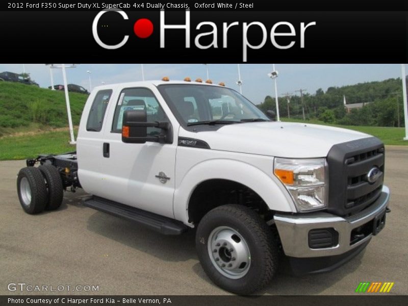 Oxford White / Steel 2012 Ford F350 Super Duty XL SuperCab 4x4 Dually Chassis