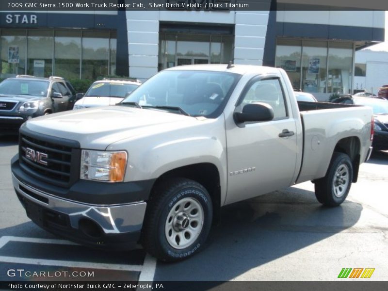 Silver Birch Metallic / Dark Titanium 2009 GMC Sierra 1500 Work Truck Regular Cab