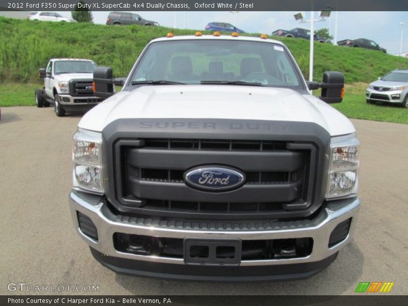 Oxford White / Steel 2012 Ford F350 Super Duty XL SuperCab 4x4 Dually Chassis
