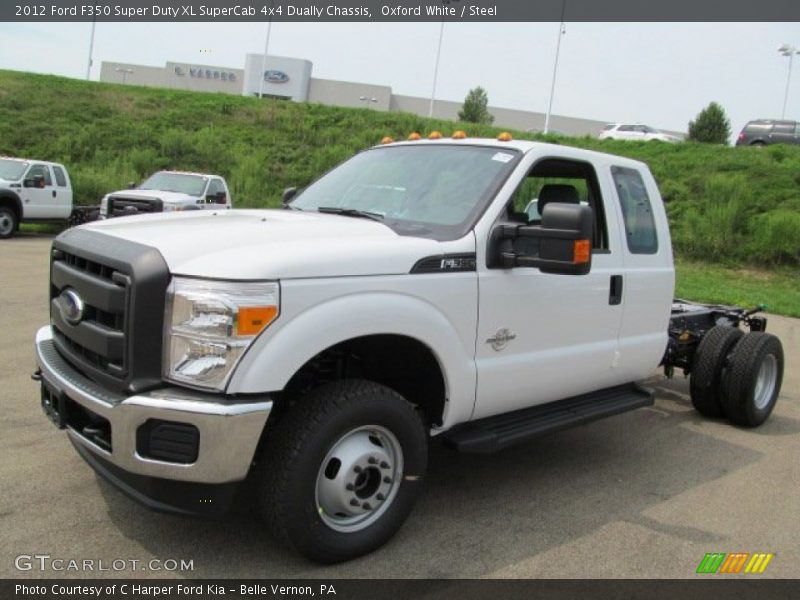 Oxford White / Steel 2012 Ford F350 Super Duty XL SuperCab 4x4 Dually Chassis