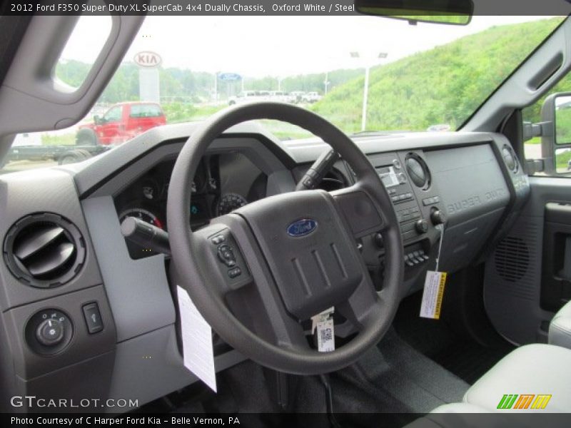 Oxford White / Steel 2012 Ford F350 Super Duty XL SuperCab 4x4 Dually Chassis