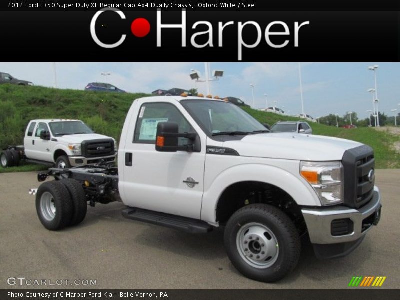 Oxford White / Steel 2012 Ford F350 Super Duty XL Regular Cab 4x4 Dually Chassis