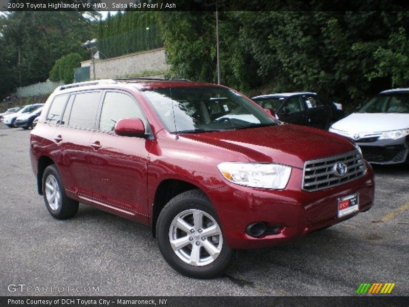 Salsa Red Pearl / Ash 2009 Toyota Highlander V6 4WD