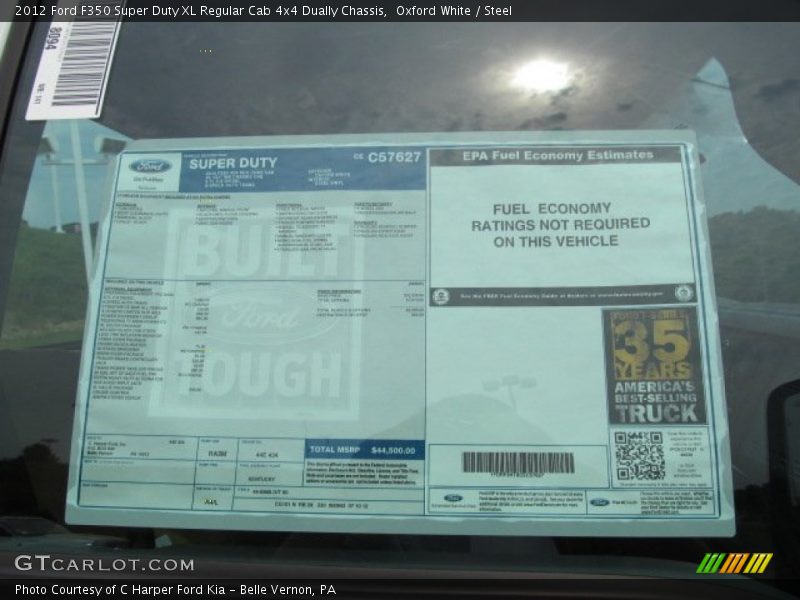 Oxford White / Steel 2012 Ford F350 Super Duty XL Regular Cab 4x4 Dually Chassis