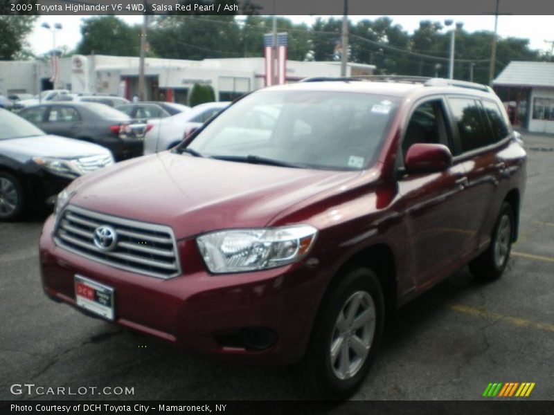 Salsa Red Pearl / Ash 2009 Toyota Highlander V6 4WD