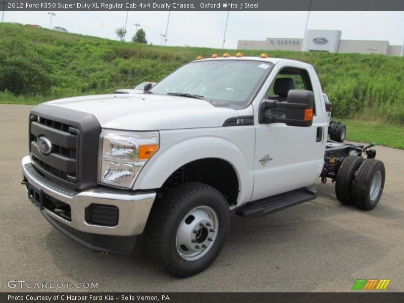 Oxford White / Steel 2012 Ford F350 Super Duty XL Regular Cab 4x4 Dually Chassis