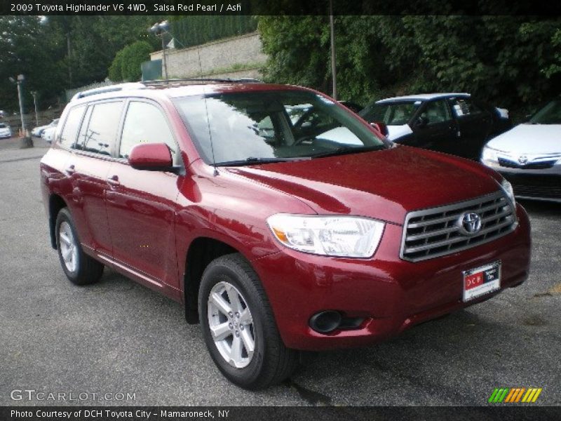 Salsa Red Pearl / Ash 2009 Toyota Highlander V6 4WD