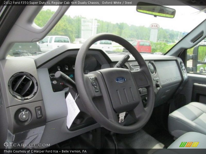 Oxford White / Steel 2012 Ford F350 Super Duty XL Regular Cab 4x4 Dually Chassis