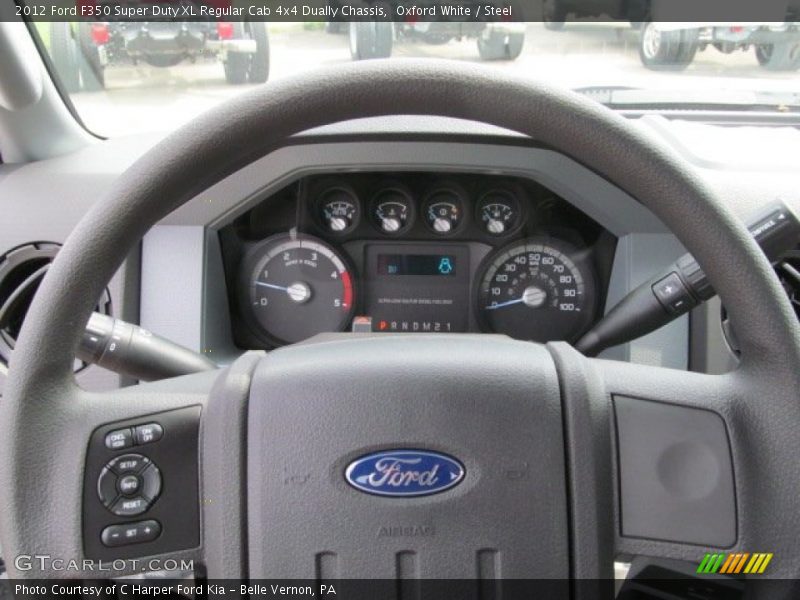 Oxford White / Steel 2012 Ford F350 Super Duty XL Regular Cab 4x4 Dually Chassis