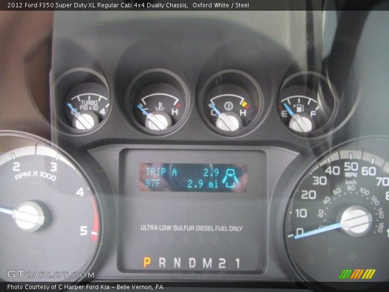 Oxford White / Steel 2012 Ford F350 Super Duty XL Regular Cab 4x4 Dually Chassis