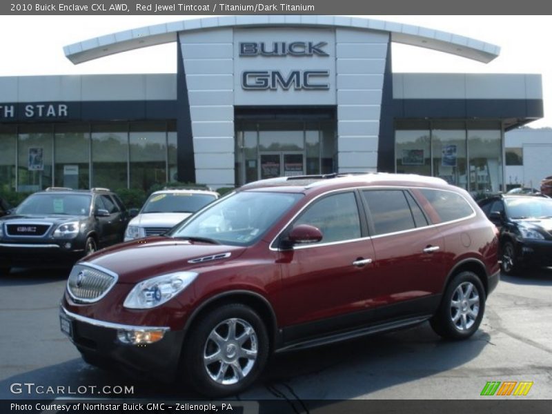 Red Jewel Tintcoat / Titanium/Dark Titanium 2010 Buick Enclave CXL AWD