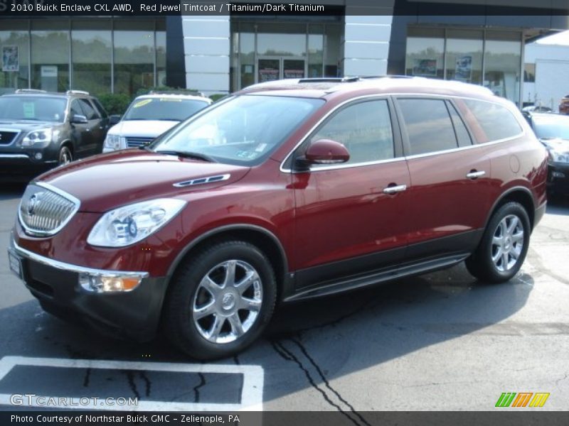 Red Jewel Tintcoat / Titanium/Dark Titanium 2010 Buick Enclave CXL AWD