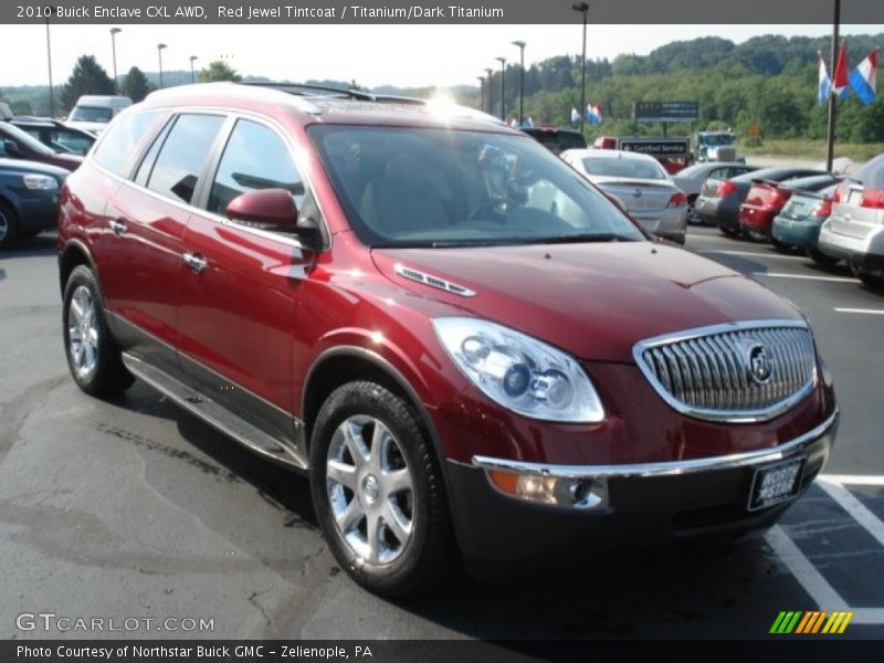 Red Jewel Tintcoat / Titanium/Dark Titanium 2010 Buick Enclave CXL AWD