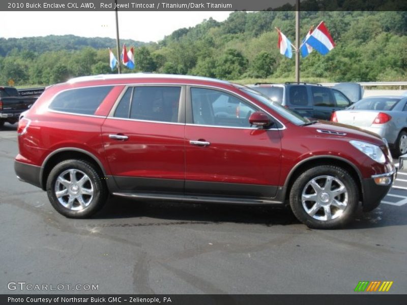 Red Jewel Tintcoat / Titanium/Dark Titanium 2010 Buick Enclave CXL AWD