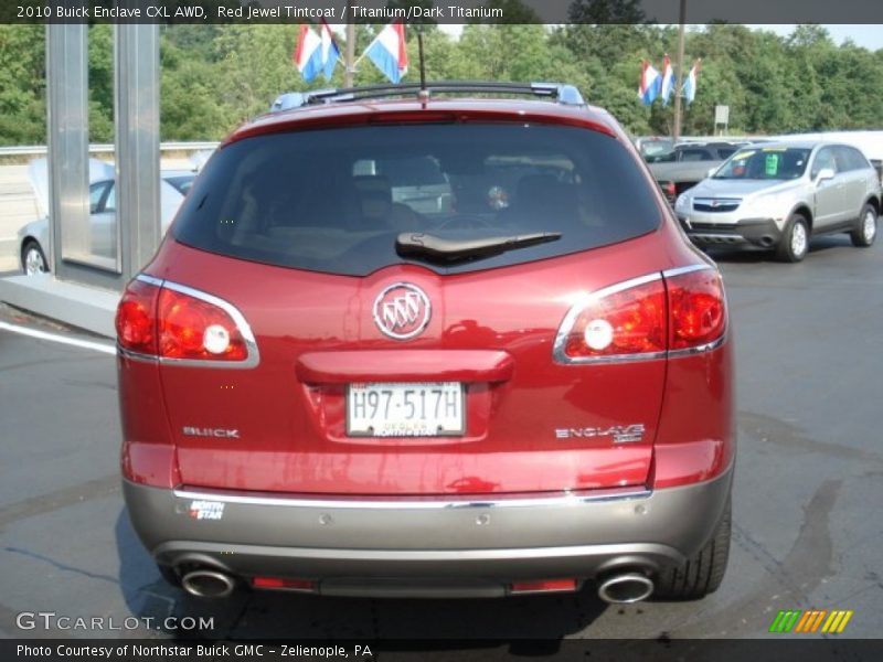 Red Jewel Tintcoat / Titanium/Dark Titanium 2010 Buick Enclave CXL AWD