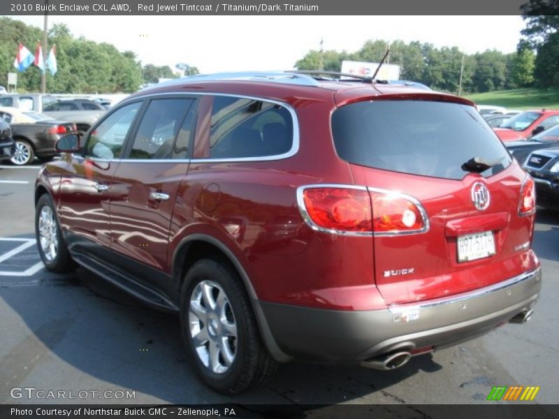 Red Jewel Tintcoat / Titanium/Dark Titanium 2010 Buick Enclave CXL AWD