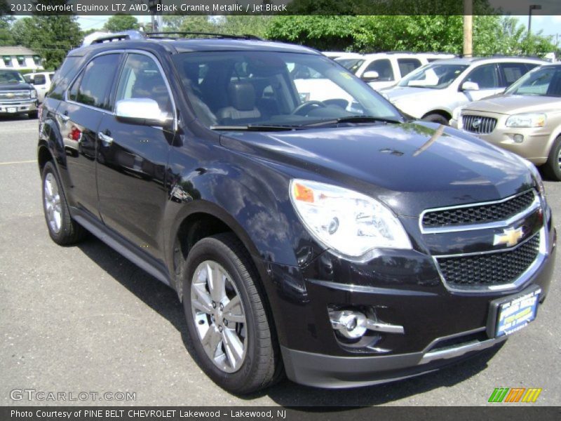 Black Granite Metallic / Jet Black 2012 Chevrolet Equinox LTZ AWD