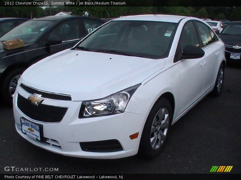 Summit White / Jet Black/Medium Titanium 2012 Chevrolet Cruze LS
