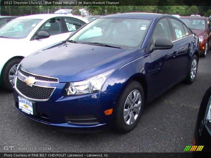 Blue Topaz Metallic / Jet Black/Medium Titanium 2012 Chevrolet Cruze LS