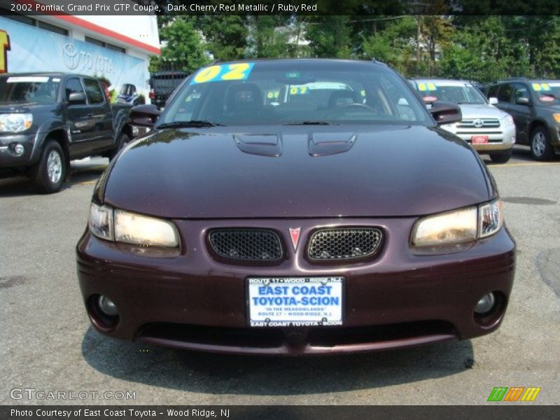 Dark Cherry Red Metallic / Ruby Red 2002 Pontiac Grand Prix GTP Coupe