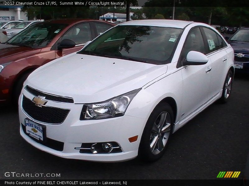 Summit White / Cocoa/Light Neutral 2012 Chevrolet Cruze LT/RS