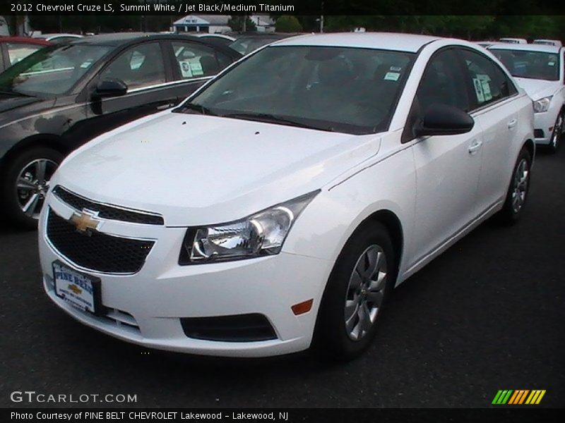 Summit White / Jet Black/Medium Titanium 2012 Chevrolet Cruze LS