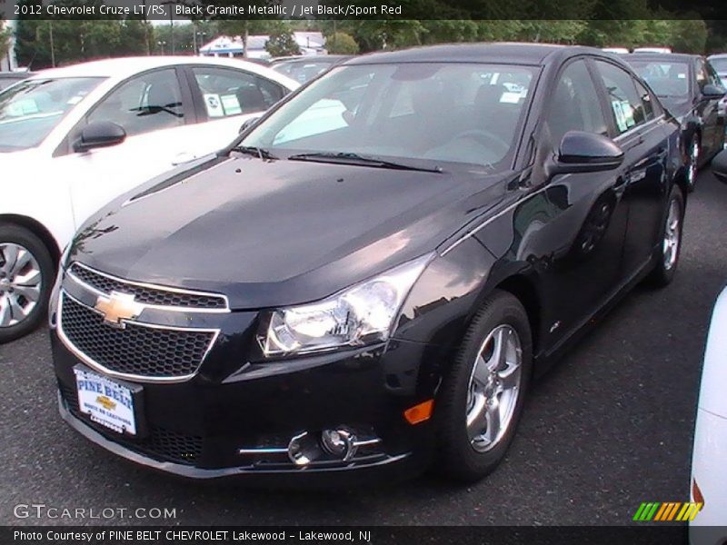 Black Granite Metallic / Jet Black/Sport Red 2012 Chevrolet Cruze LT/RS