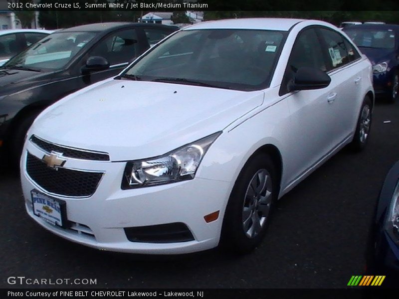 Summit White / Jet Black/Medium Titanium 2012 Chevrolet Cruze LS