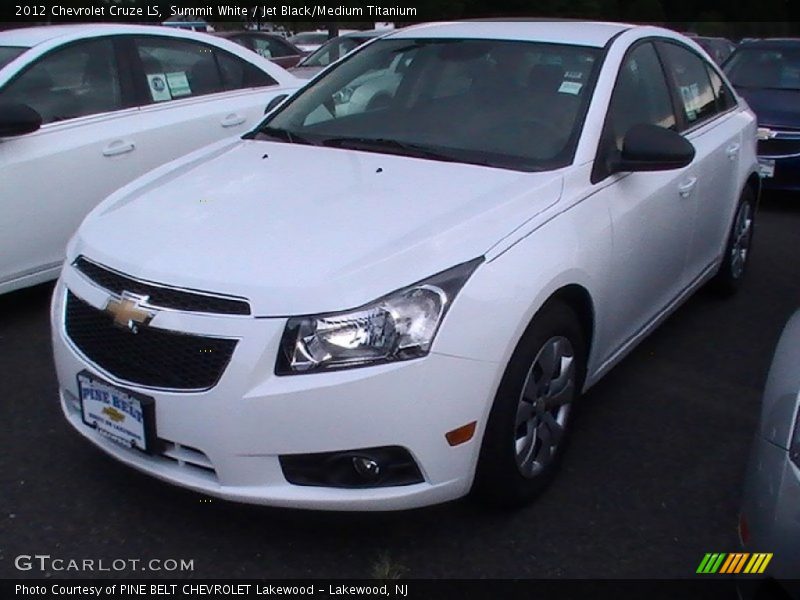 Summit White / Jet Black/Medium Titanium 2012 Chevrolet Cruze LS