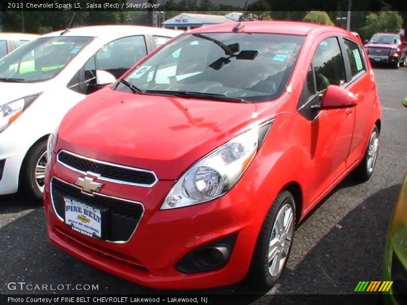 Salsa (Red) / Silver/Silver 2013 Chevrolet Spark LS