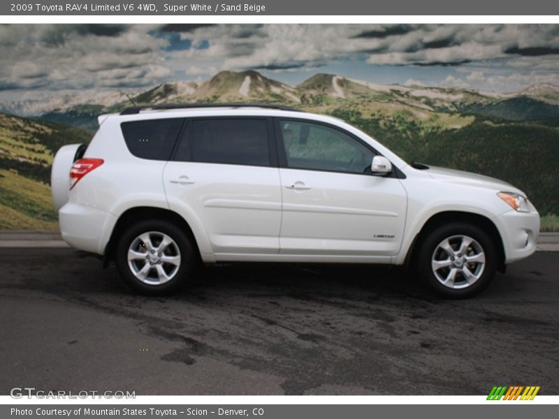 Super White / Sand Beige 2009 Toyota RAV4 Limited V6 4WD