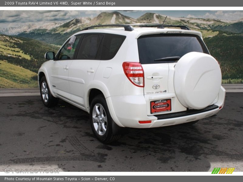 Super White / Sand Beige 2009 Toyota RAV4 Limited V6 4WD