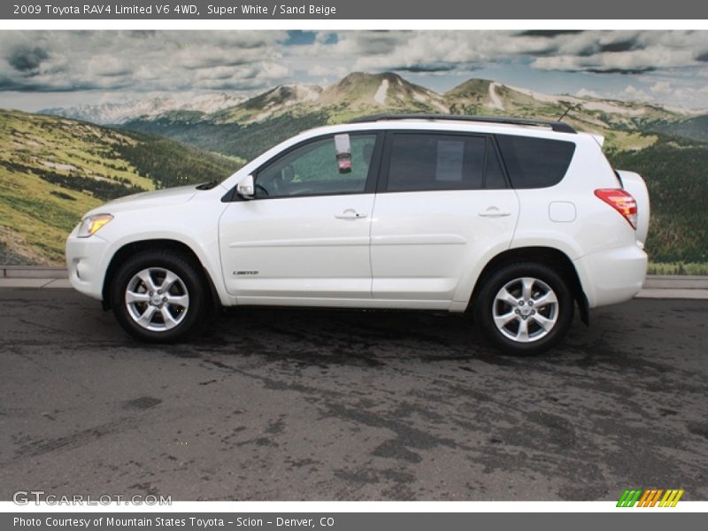Super White / Sand Beige 2009 Toyota RAV4 Limited V6 4WD