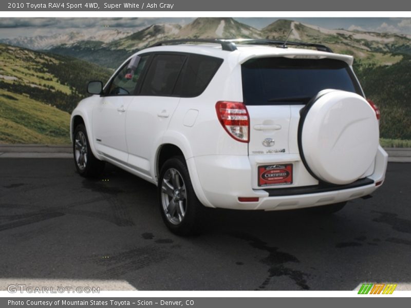 Super White / Ash Gray 2010 Toyota RAV4 Sport 4WD