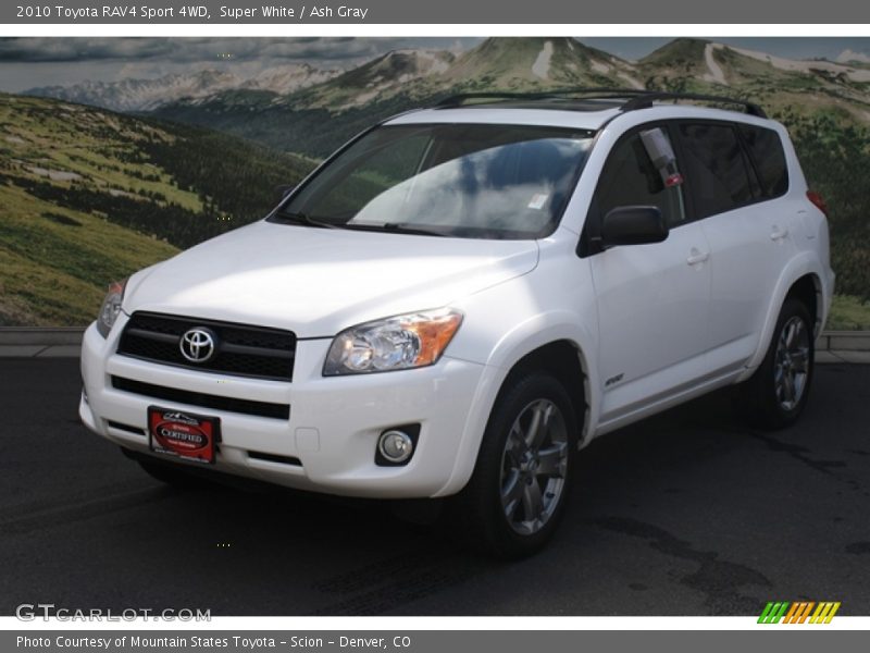 Super White / Ash Gray 2010 Toyota RAV4 Sport 4WD