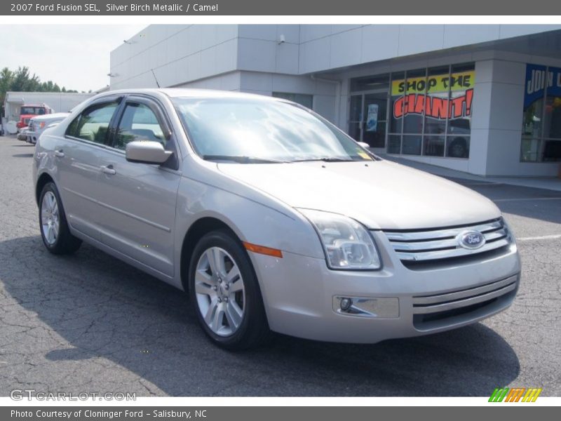 Silver Birch Metallic / Camel 2007 Ford Fusion SEL