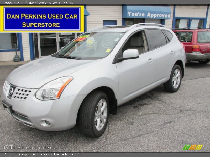 Silver Ice / Gray 2009 Nissan Rogue SL AWD