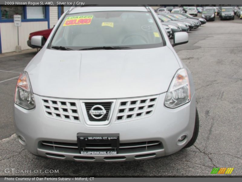 Silver Ice / Gray 2009 Nissan Rogue SL AWD