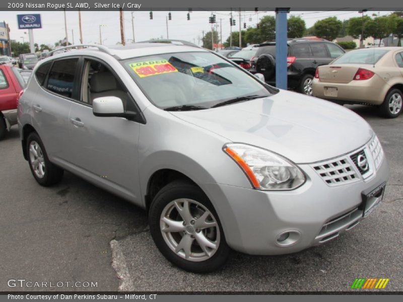 Silver Ice / Gray 2009 Nissan Rogue SL AWD