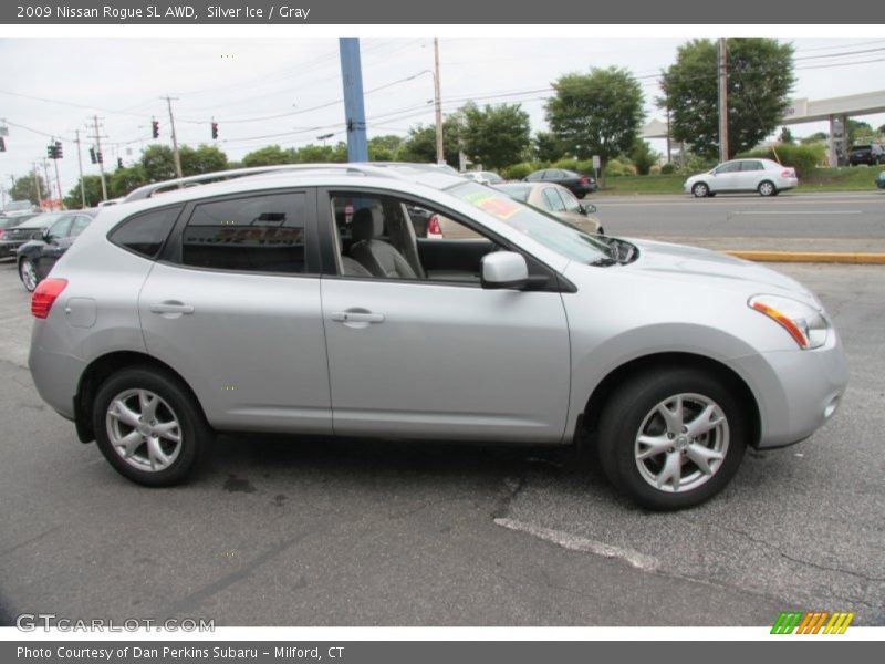 Silver Ice / Gray 2009 Nissan Rogue SL AWD