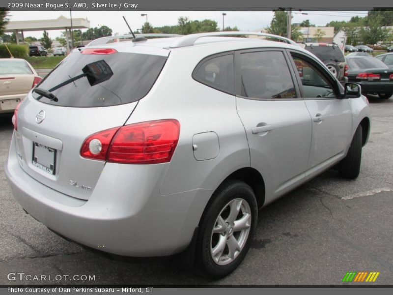 Silver Ice / Gray 2009 Nissan Rogue SL AWD