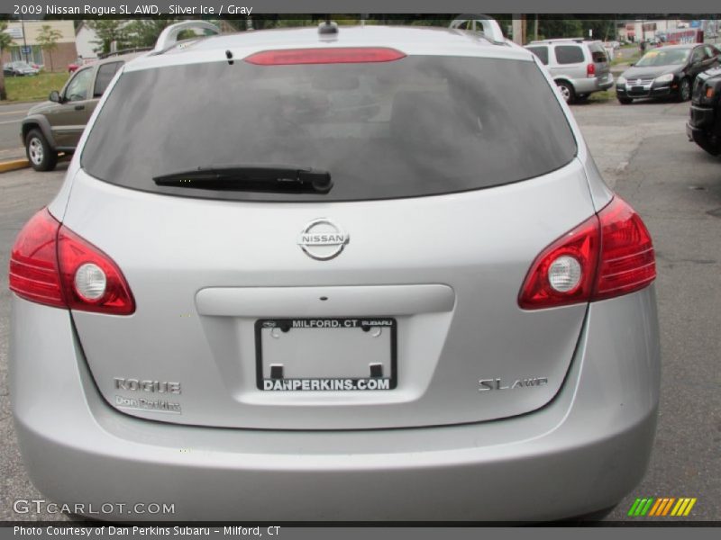 Silver Ice / Gray 2009 Nissan Rogue SL AWD